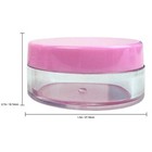 20 Pieces 10g 10ml Round Cosmetic Cream Clear Plastic Sample Pot Jars Pink Lids