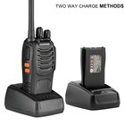 2pcs Long Range 5w Frs Frequency Handheld Walkie Talkie Black Two Way Radio Pair
