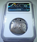 Ngc 1839 Guatemala Countermark On 1755 8 Reales Spanish Bolivia 1700 s Cob Coin