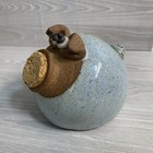 Vintage Ceramic Pottery Art Pig Piggy Bank Corked Nose