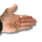 Rosary Necklace W  St Benedict Medal 14k Gold Plated Men Women Religious Chain