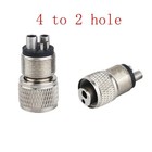 Adaptador Pieza De Mano De Turbina Dental Conector Cambiador De 4 Y 2 Agujeros   