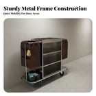 Accommodation Linen Cart Heavy Duty Hotel Housekeeping Service Cart Sturdy And