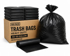 100 Pack Trash Bags Heavy Duty Garbage Black 40-45 Gallon 1 5mil- Indoor outdoor