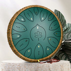 Steel Tongue Drum C Majoy 13 Inch 15 Notes Hand Pan Drum For Gift Green