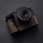 For Sony A7m5  Ilce-7m5 Handmade Genuine Leather Half Case Bag Cover