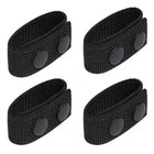 4 Pcs Nylon Duty Belt Keepers - Double Snaps For 2   Wide Police Large  Black