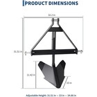 Heavy Duty Middle Buster Plow For Category 1 3-point Quick Hitch Tractors