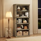 5-tier Wooden Bookshelf  Farmhouse Tall Open Display Storage Shelf Bookcase Home