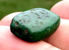 Rare Antique Very Old Tibetan Turquoise Bead - Beautiful Worn Patina 
