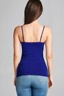Womens Layering Camisole Basic Spaghetti Strap Plain Casual Tank Top Stretch