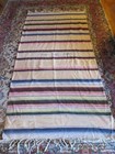 Vintage Mexican Wool Serape Blanket Earth Tones 85 X 44