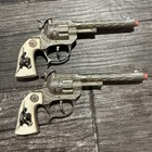 Vtg Hubley Rodeo Texan Jr Cap Gun Toy Pistol Lot Jewel Holster Steer Grips G5