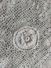 Antique Irish Crochet Lace Ladies Bag Reticule 8 X 9 In  Off White Hand Made