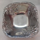 Arthur Court 2001 10 In  Square Bowl Grape Patter Small Footed
