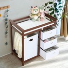 Wooden Baby Changing Table Changing Infant Diaper Changing Station Dresser Heavy
