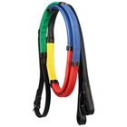 English Bridle Schooling Reins - Rainbow Rubber Grip - Black Or Brown Leather