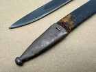 Vtg Antique Wwii 1907 Enfield Rifle Slaz 56 Bayonet With Leather Scabbard