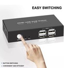 Kvm Switch Hdmi 2 Port Box usb Switch Selector With 4 Usb 2 0 Hub Share 2 Pc