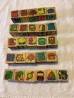 Wooden  Alphabet Blocks Set With Uppercase  Lowercase Letters And Pictures
