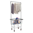 Commercial Laundry Rolling Cart industrial Heavy Duty Hamper Basket Organizer