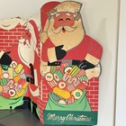Jumbo Vintage Brach s Candy Store Display Cardboard Santa Cutout Christmas 56x33