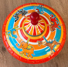 Vintage Spinning Top 9    Circus Carousel Merry-go-round Ohio Art Tin Toy 1960 s