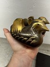 Antique Meiji Period Pair Of Japanese Screen Holder Set Mandarin Ducks Gilt