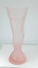 1950 s And 1960   Vintage Pink Hand Holding Torch Satin Glass Vase
