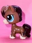 Lps Hasbro Eu Exclusive Brown Glittery Horse  2292 - Authentic Littlest Pet Shop