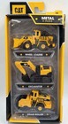 Cat Metal 3-pack Caterpillar Construction Diecast Roller Wheel Loader Excavator