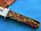 Mint  West-cut  western  Stamped Hunting Knife W  Xmas Tree Celluloid Handles
