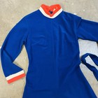 Vintage 70s Penney   s Loungewear Jumpsuit Size 12 Bell Bottom Blue Belted
