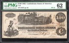 T-39 1862  100 Confederate Currency  Pmg 62 Civil War Note  22427