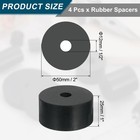 4 X Thick Rubber Spacer 2  Od X 1 2  Id X 1  Thickness Round Rubber Bushings