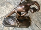 Pair Of Vintage Cast Iron Bronze Nude Dancer Girls Art Nouveau Bookends