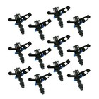 12pcs Plastic Impact Sprinkler Heads Adjustable - 1 2in Thread Plastic Black