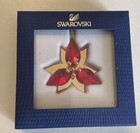 New In Box Swarovski Christmas Ornament Crystal Large Red Poinsettia 5064281