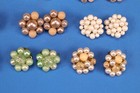 Jl1 Mixed Lot Of 9 Vintage Japan Clip Earrings Earrings Cluster Button   jel2 