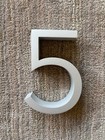 Richard Neutra 5 House Number Aluminum Dwr Mid Century Modern Floating 4  X 3 4 