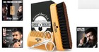 Eco-friendly Bamboo Beard Grooming Set - Brush  Comb   Scissors Included