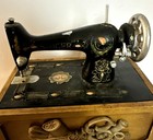 Vintage Singer Sewing Box Storage Button Notions Wood Antique Replica Nostalgia