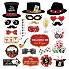 25 Pieces Casino Photo Booth Props  Las Vegas Photo Booth Props  Poker Selfie