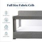 Full Size Crib Breathable Mesh Baby Bed Charcoal Tweed Delight Lunaire Tool-free