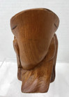 Older Hand Carved Standing Frog Statue Figure Solid Wood Nice Design 4 3 4  Tall