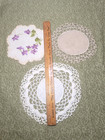14 Antique Thread Crochet Linen Doilies Vintage Lace Lot Embroidered Discolored