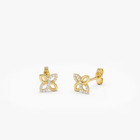 14k Yellow Gold 0 20ct Natural Round Diamond Studs Mini Baby Tops Earrings Gh si