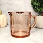 Pink Amber Depression Style Glass Measuring Cup - Vintage  Retro Kitchen Cooking