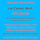 100 Vintage - Modern Magic The Gathering Bulk Lot Red White Black Blue Or Green
