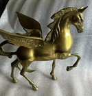 Large 11    Brass Pegasus Winged Horse Figurine Excellent Condition Made In Korea